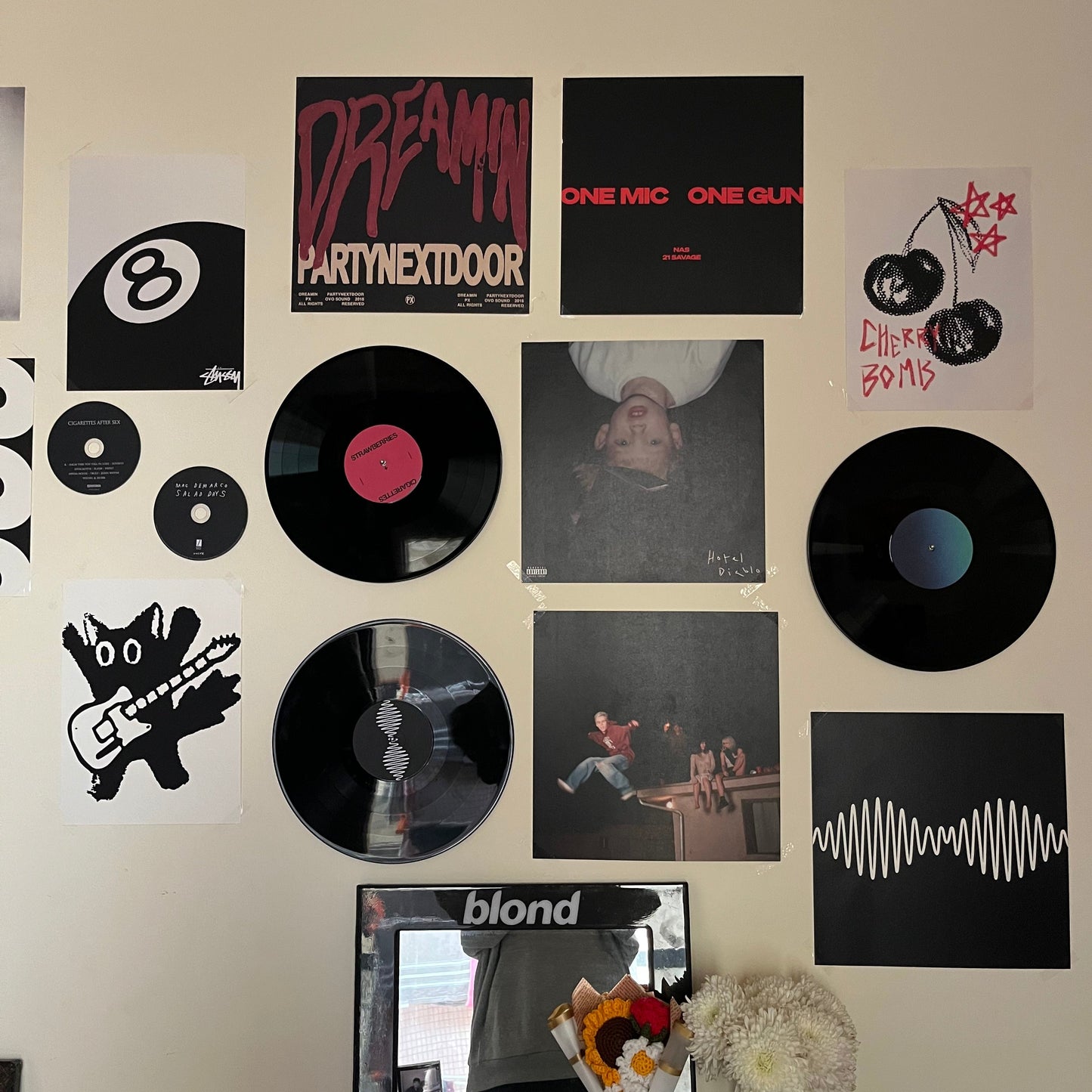SET OF 3 - CUSTOM VINYL RECORDS - WALL DECOR
