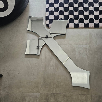 CHROME CROSS MIRROR (Y2K AESTHETIC)