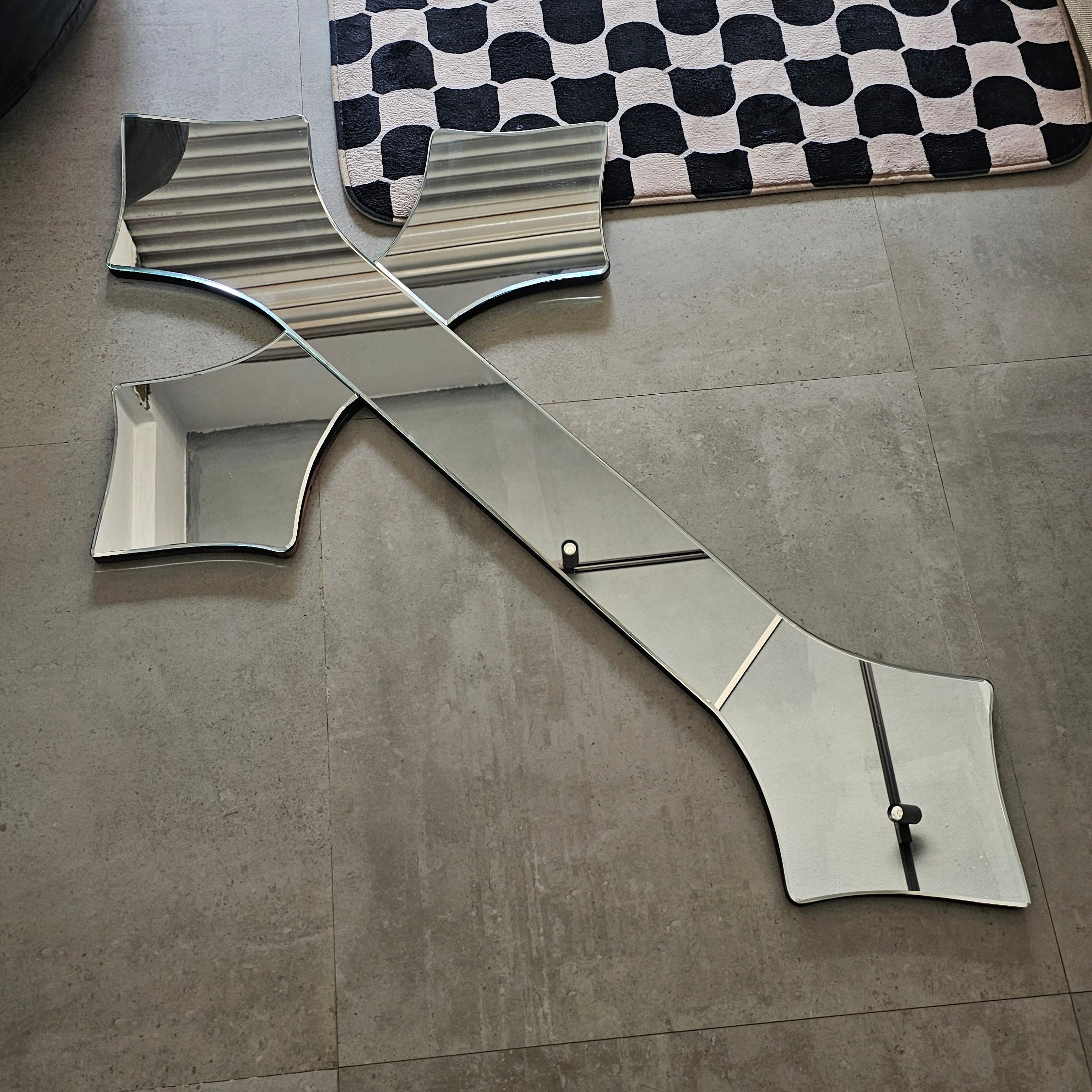 CHROME CROSS MIRROR (Y2K AESTHETIC) – Reawaken Theory