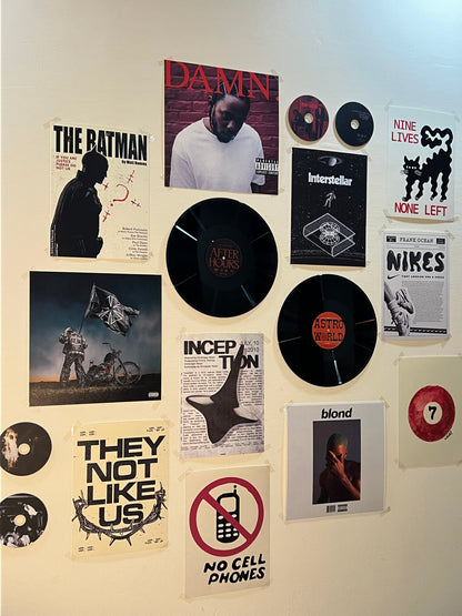 SET OF 3 - CUSTOM VINYL RECORDS - WALL DECOR