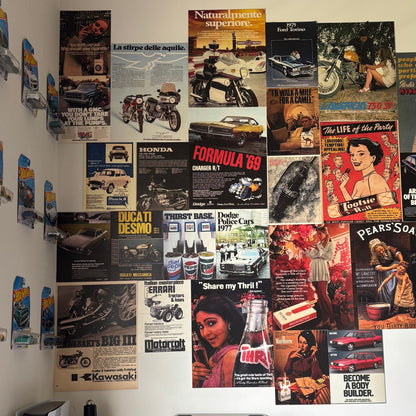 VINTAGE ADVERTISEMENTS - WALL COLLAGE POSTERS