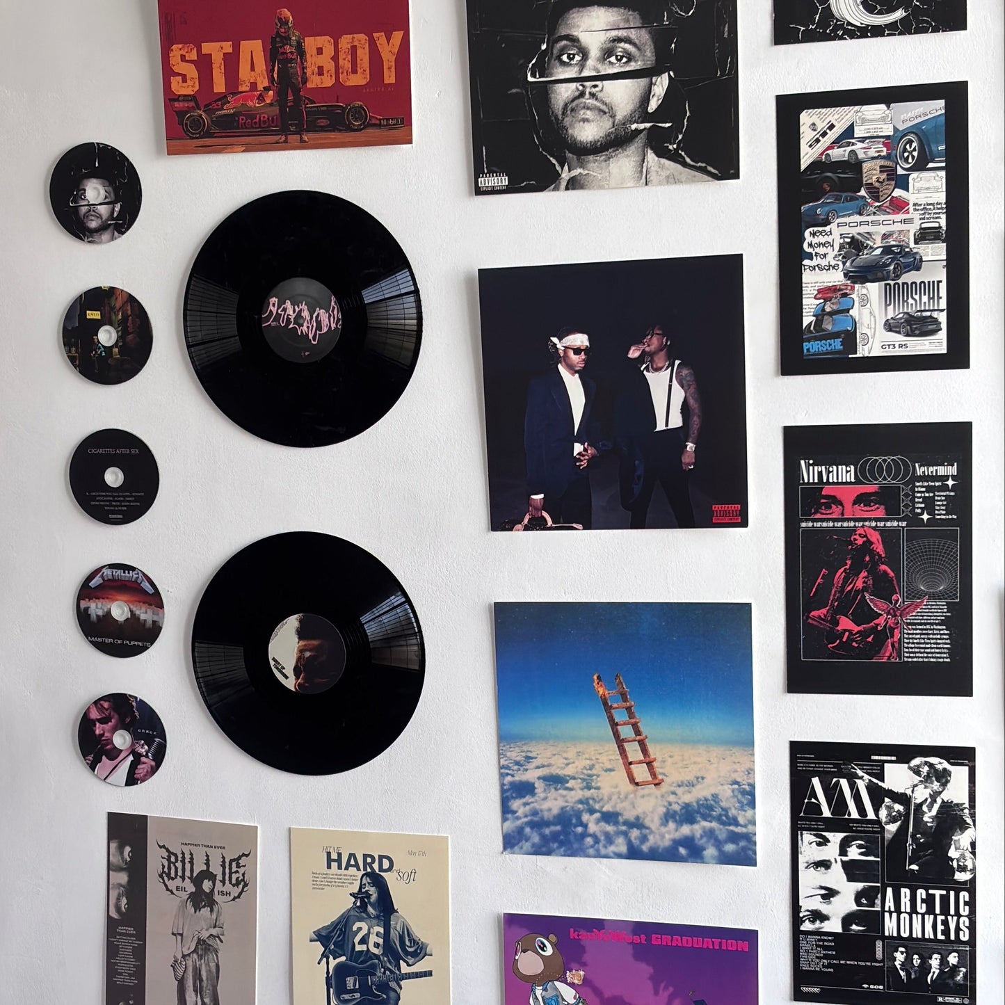 SET OF 3 - CUSTOM VINYL RECORDS - WALL DECOR