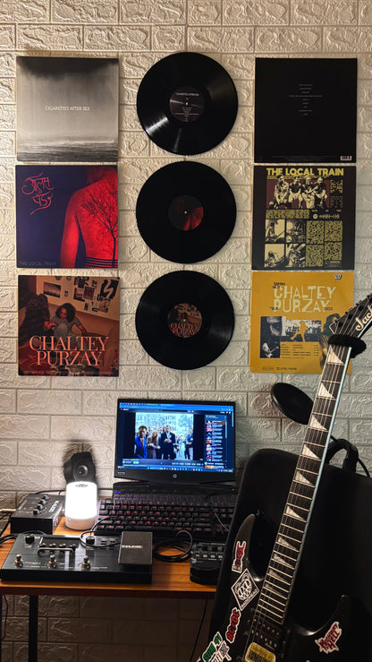 SET OF 3 - CUSTOM VINYL RECORDS - WALL DECOR