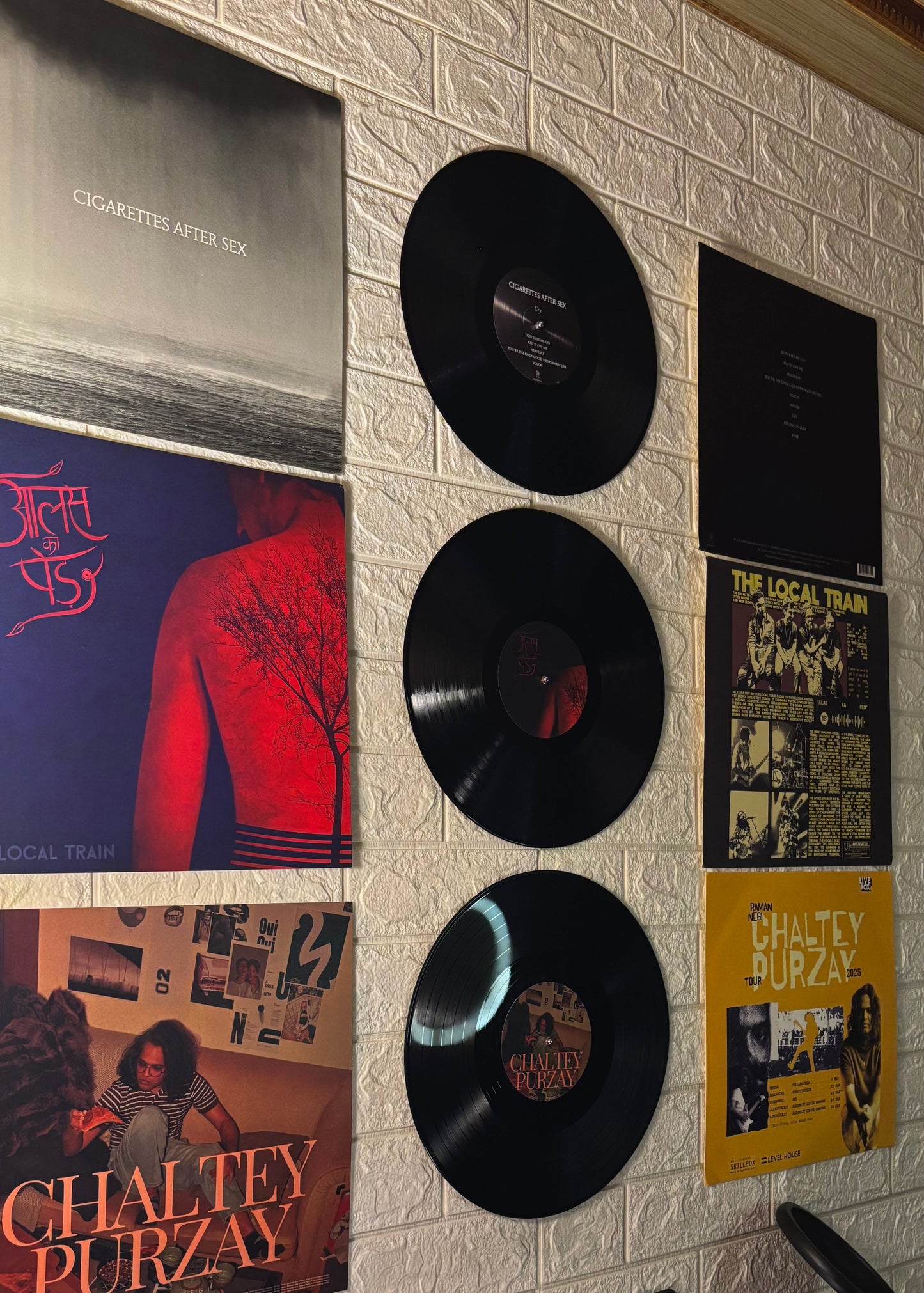 SET OF 3 - CUSTOM VINYL RECORDS - WALL DECOR