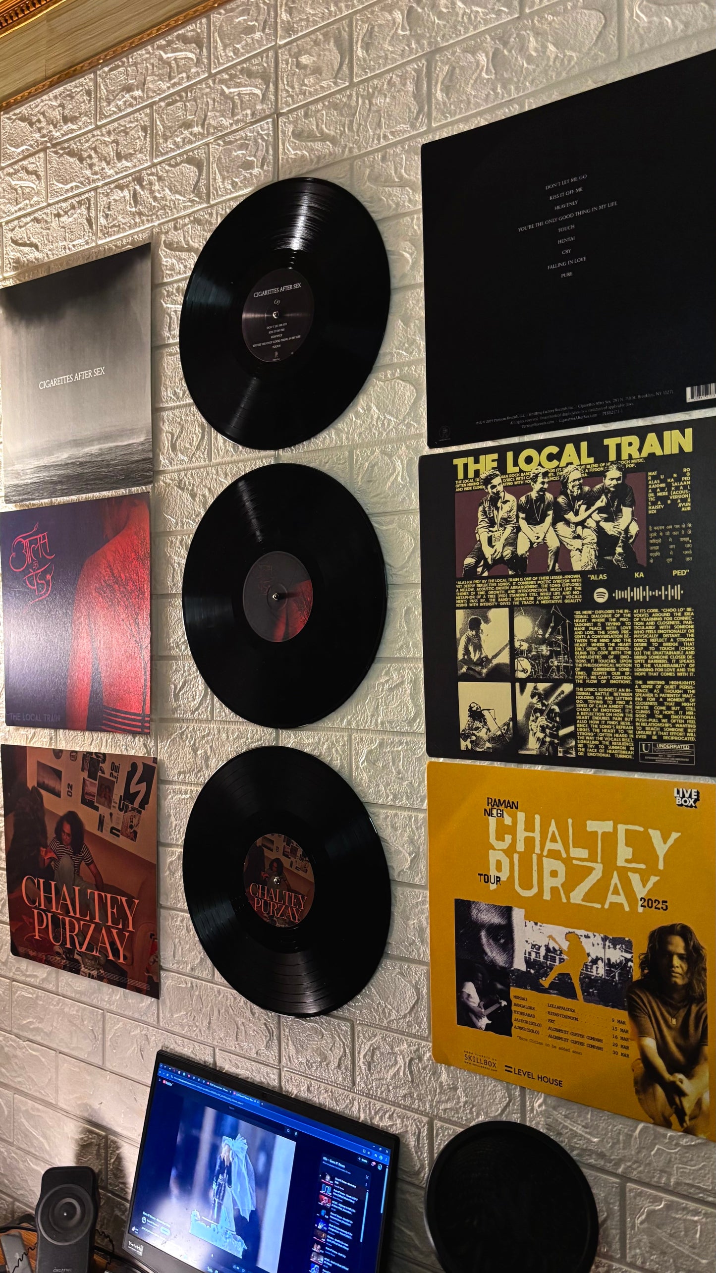 SET OF 3 - CUSTOM VINYL RECORDS - WALL DECOR