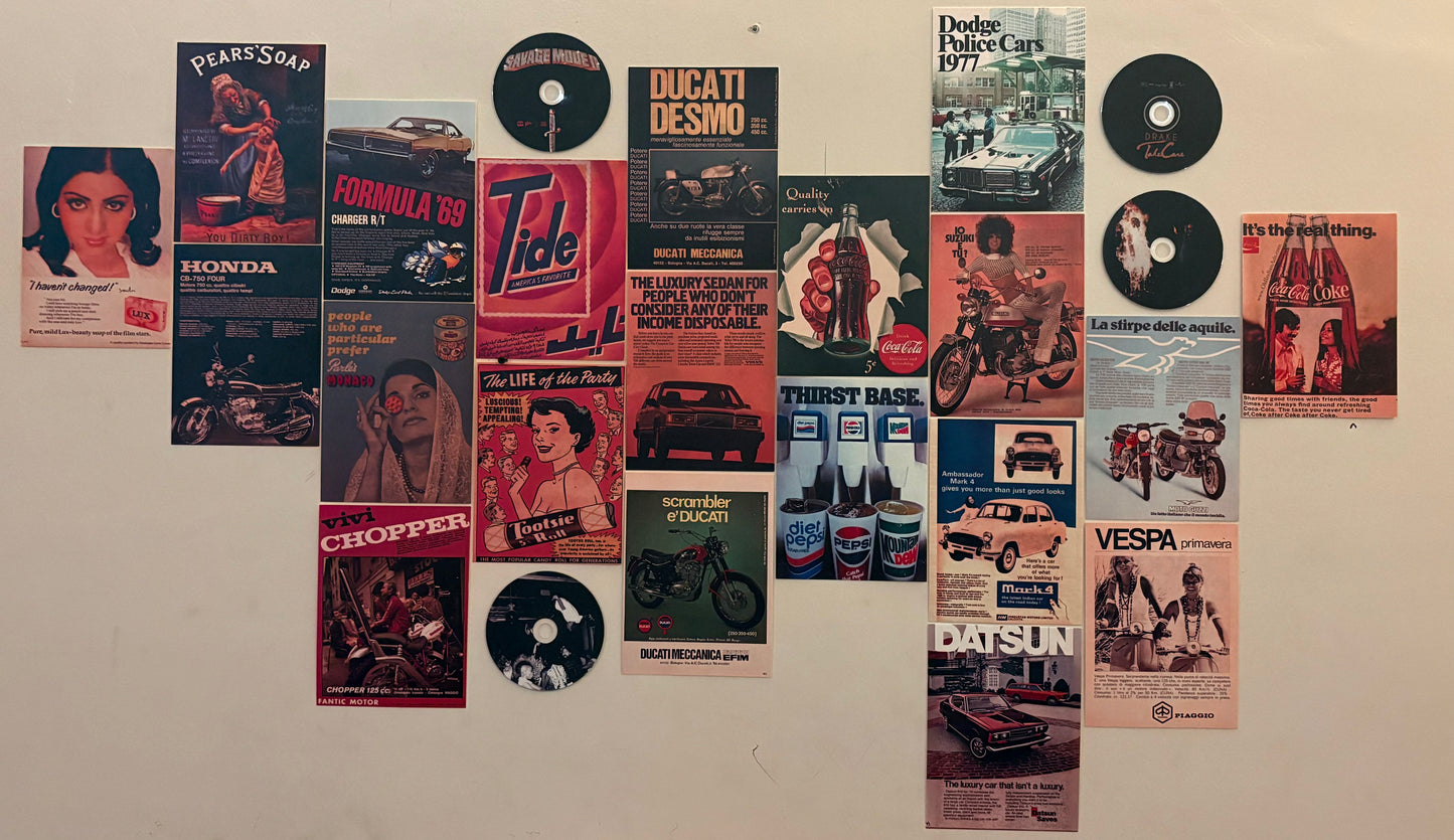 VINTAGE ADVERTISEMENTS - WALL COLLAGE POSTERS