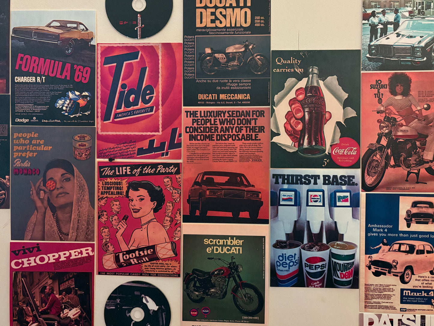 VINTAGE ADVERTISEMENTS - WALL COLLAGE POSTERS