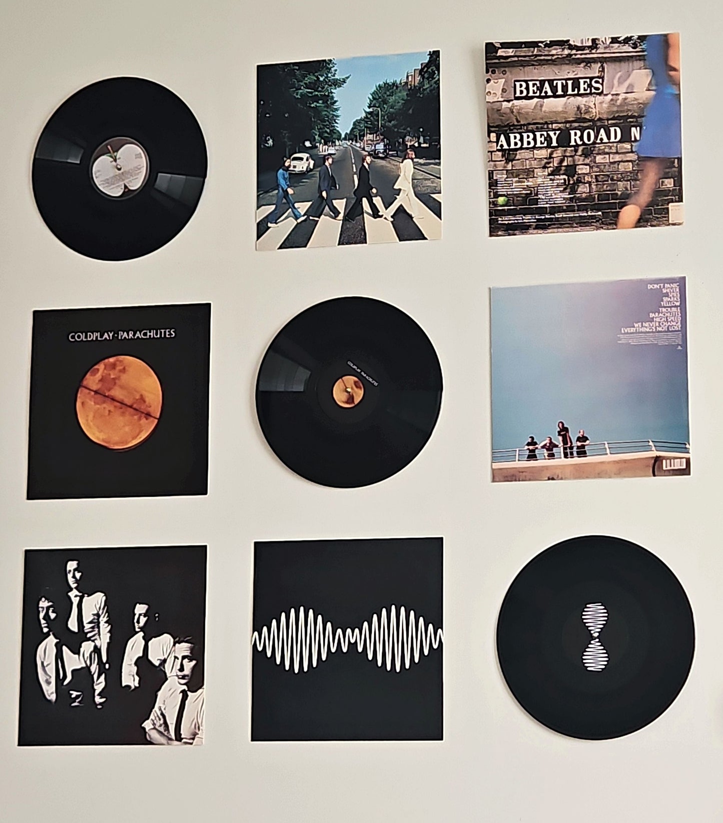 SET OF 3 - CUSTOM VINYL RECORDS - WALL DECOR